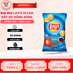 Bim Bim Lays vị cua xốt xo Hồng Kông Gofoodpoly