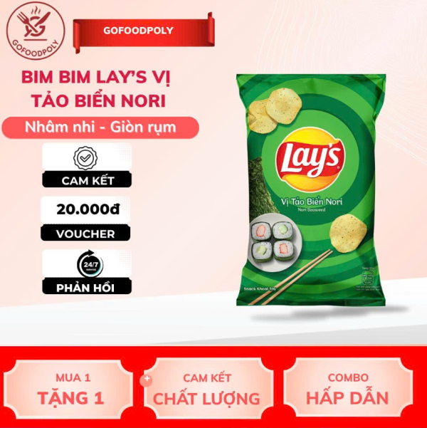 Bim bim Lays vị tảo biển Nori Gofoodpoly