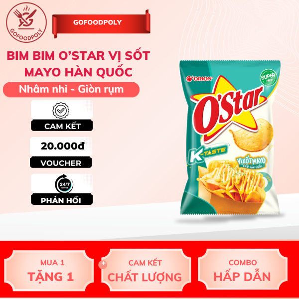 Bánh Snack O'star K-POP vị xốt Mayo kiểu Hàn Quốc