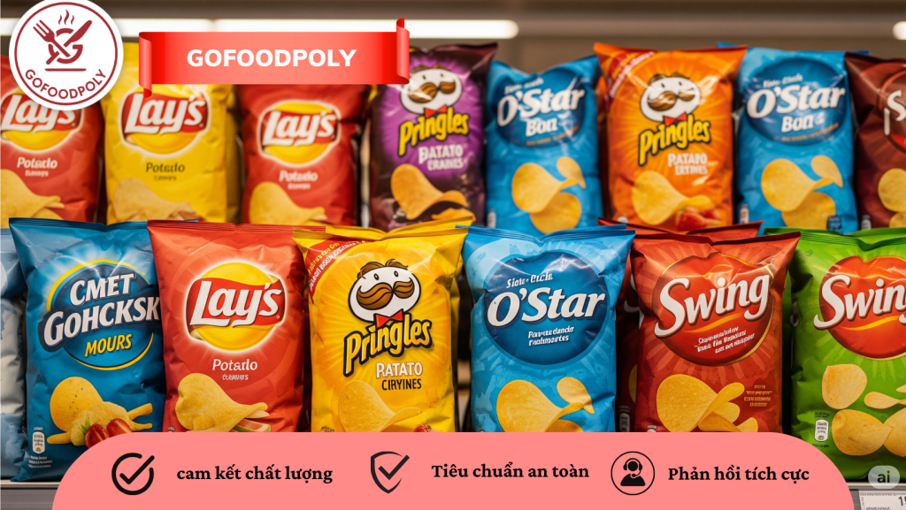 Các loại bánh snack khoai tây từ các thương hiệu nổi tiếng