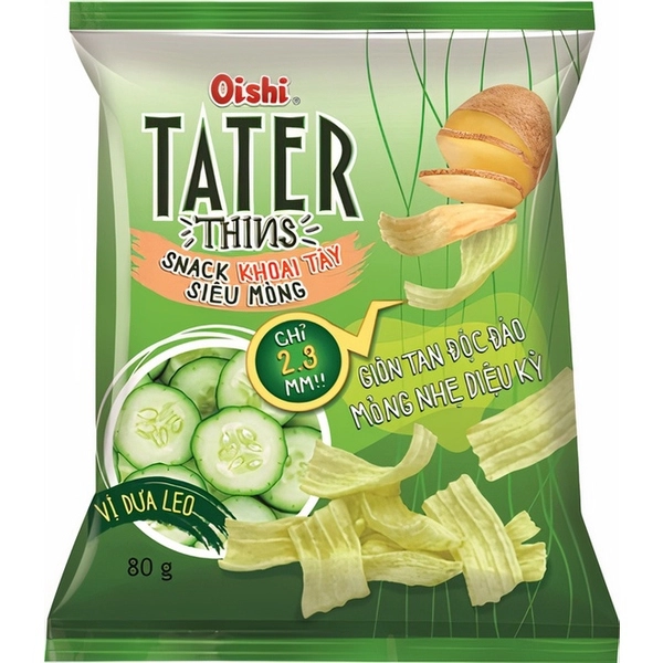 snack Oishi Tater Thins vị dưa leo