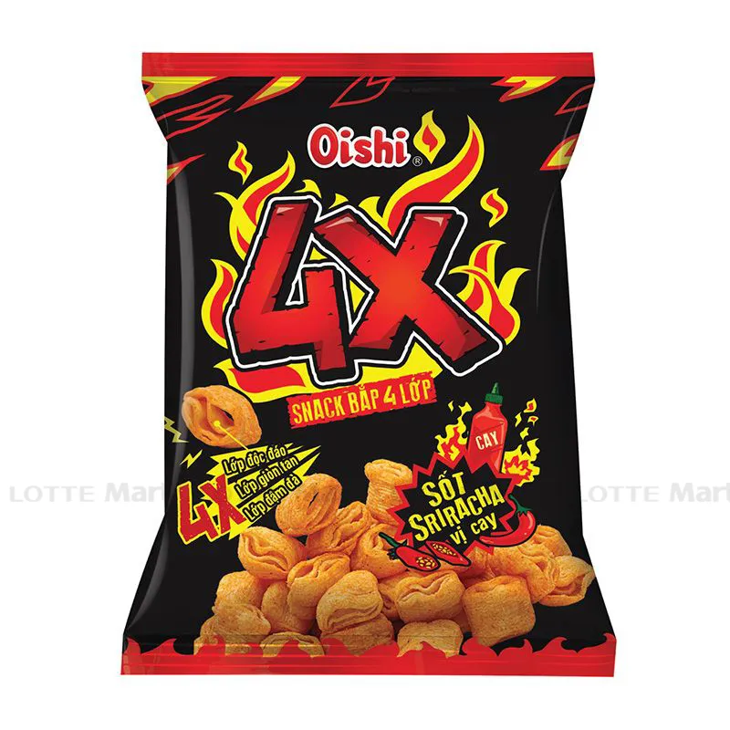 Snack Bắp 4 Lớp Oishi Vị Sốt Sriracha